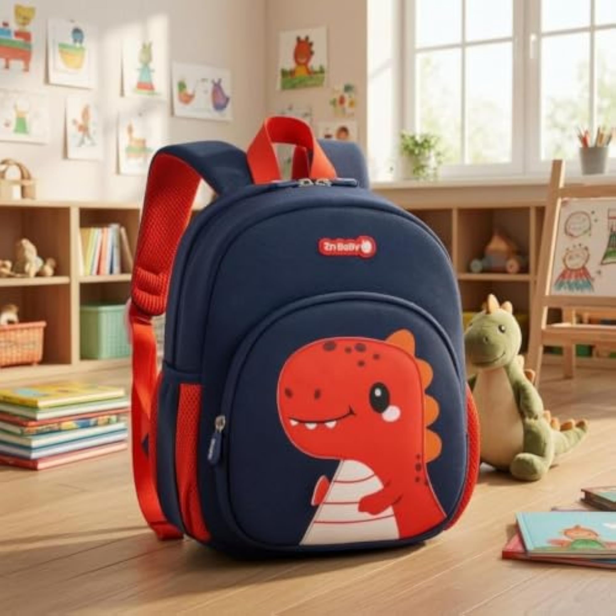 Children's Dinosaur Backpack, Padded Shoulder Straps